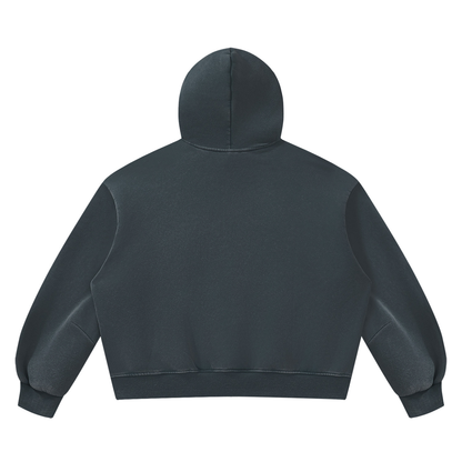 Unisex Vintage Wash Boxy Fleece Hoodie