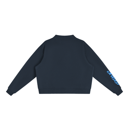 GINGHAM EAGLES Essential Fleece Mock-Neck Crew Sweatshirt