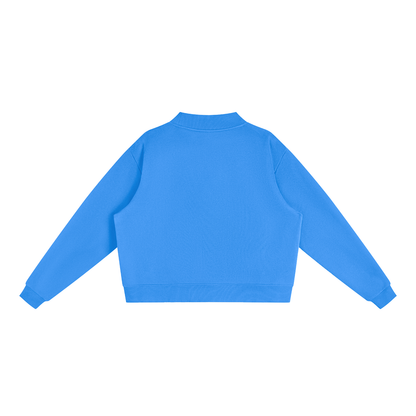 Essential Fleece Mock-Neck Crew Sweatshirt
