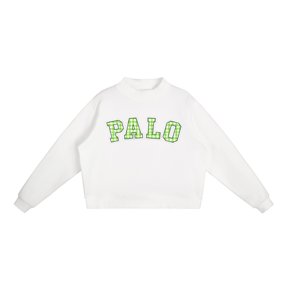Essential Fleece Mock-Neck Crew Sweatshirt