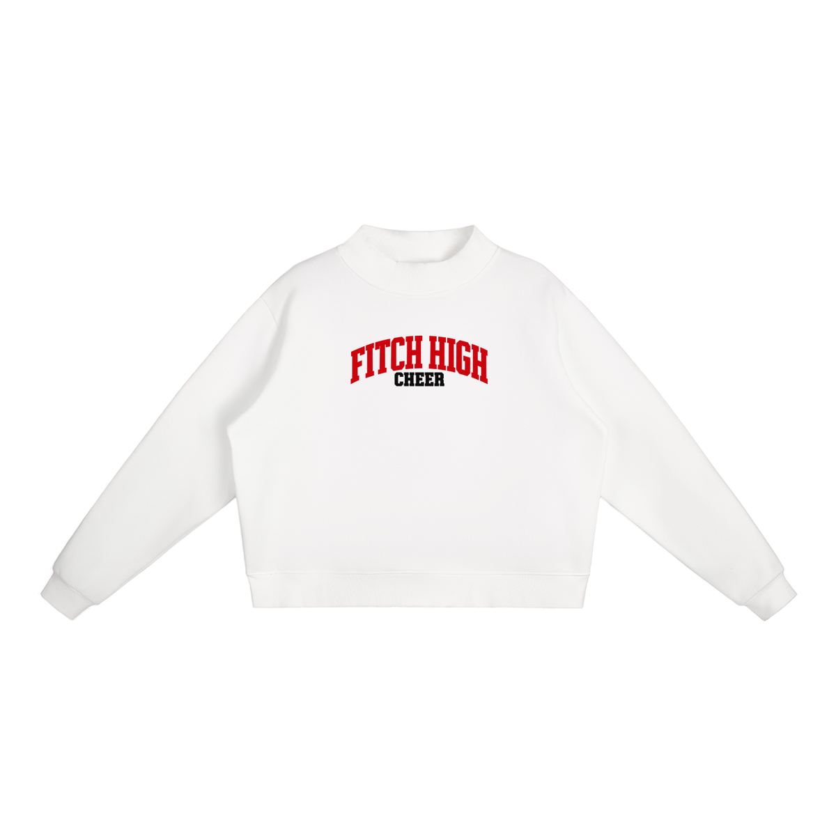 Basic 1 Fitch Essential Fleece Mock-Neck Crew Sweatshirt (printed)