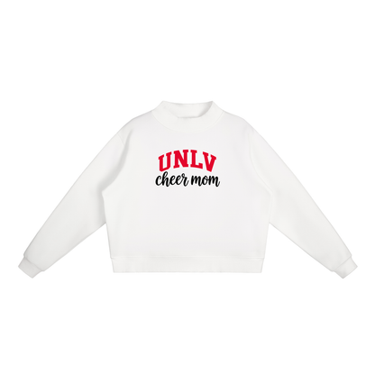 Cheer Mom UNLV Essential Fleece Mock-Neck Crew Sweatshirt (printed)