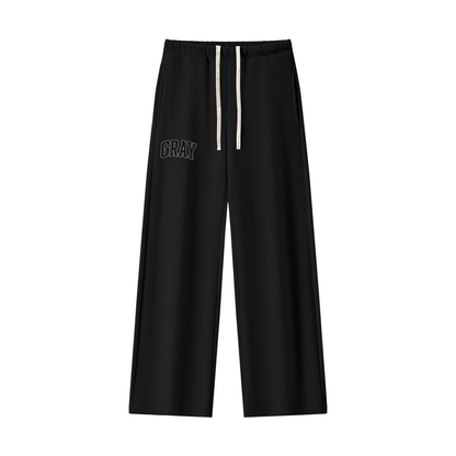 Gray Polka Women's Straight Leg Fleece Sweatpants