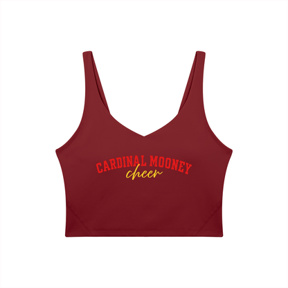 Cursive Cardinal Mooney Women's V-Neck Yoga Sports Bra