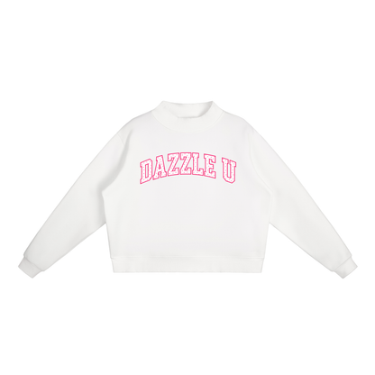 *NEW* Polka Dot Fleece Mock-Neck Crew Sweatshirt