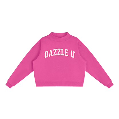 *NEW* Polka Dot Fleece Mock-Neck Crew Sweatshirt