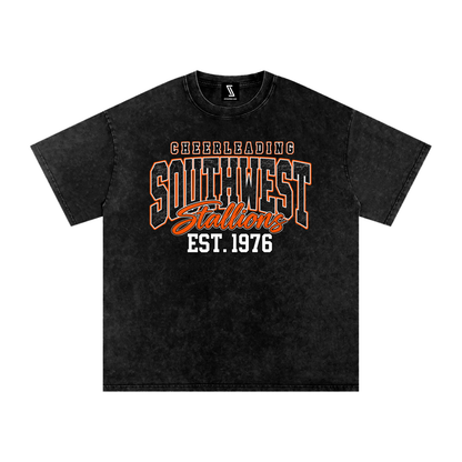 Vintage Southwest Snow Washed Oversized Cotton T-Shirt