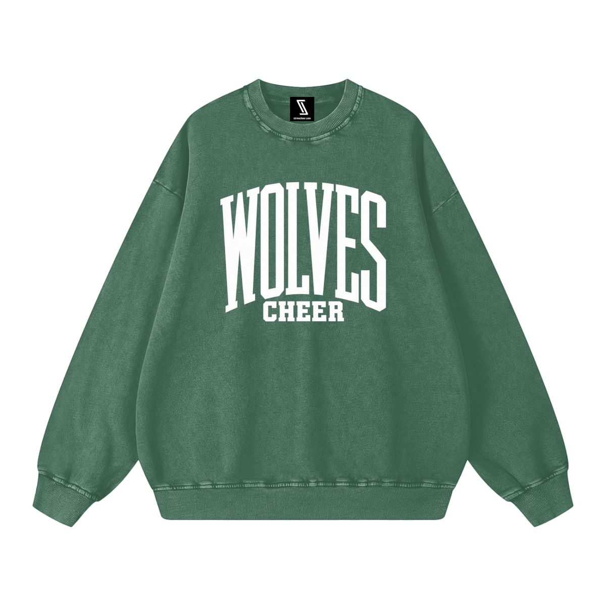 Basic 3 Green River Snow Washed Oversized Sweatshirt