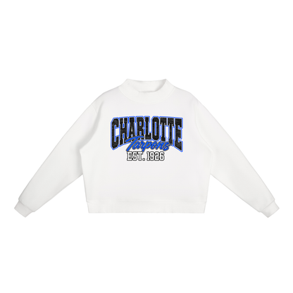 Essential Fleece Mock-Neck Crew Sweatshirt