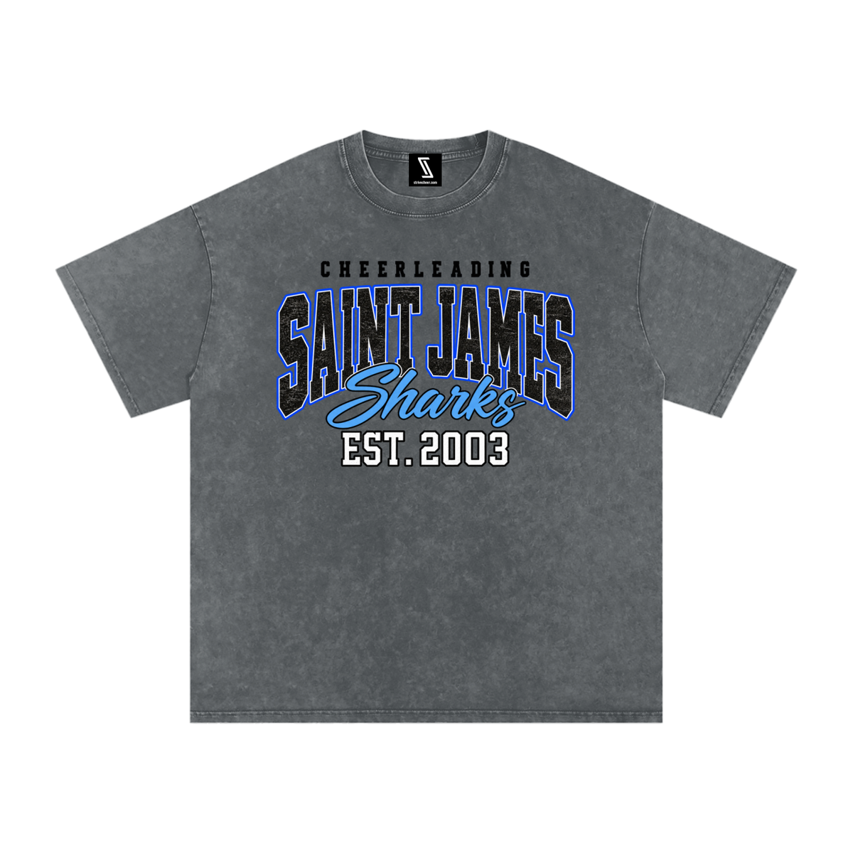 Vintage Saint James Snow Washed Oversized Cotton T-Shirt