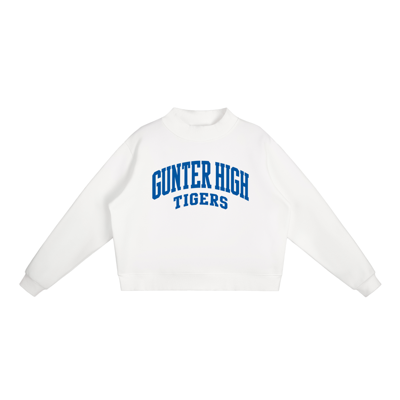 Basic 2 Gunter Essential Fleece Mock-Neck Crew Sweatshirt