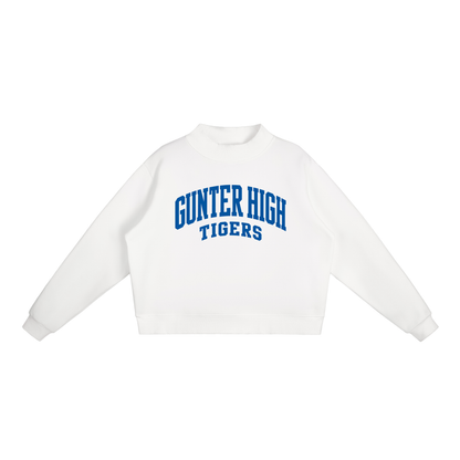 Basic 2 Gunter Essential Fleece Mock-Neck Crew Sweatshirt