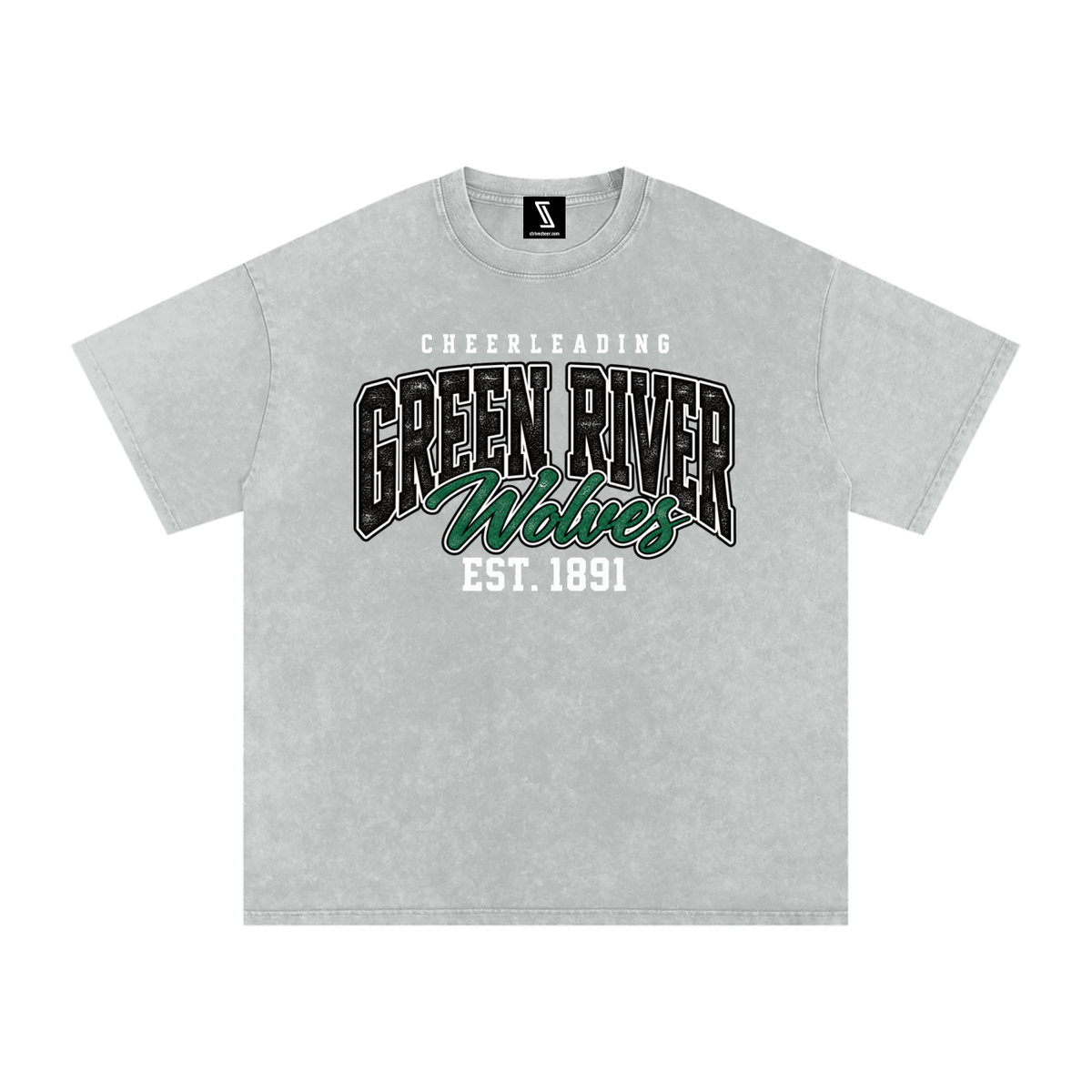 Vintage Green River Snow Washed Oversized Cotton T-Shirt