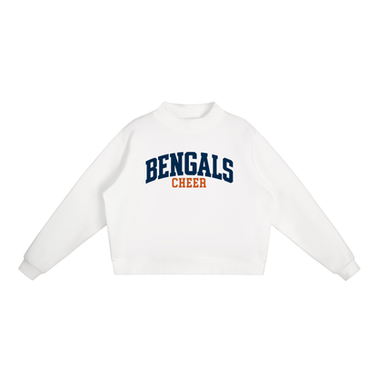 Essential Fleece Mock-Neck Crew Sweatshirt