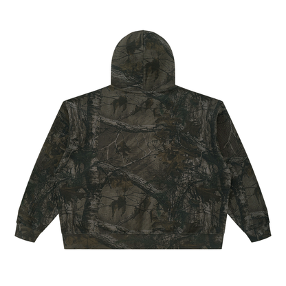 Unisex Waffle Tree Camo Boxy Hoodie