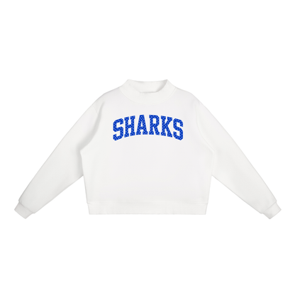 Polka Dot Saint James Essential Fleece Mock-Neck Crew Sweatshirt (printed)