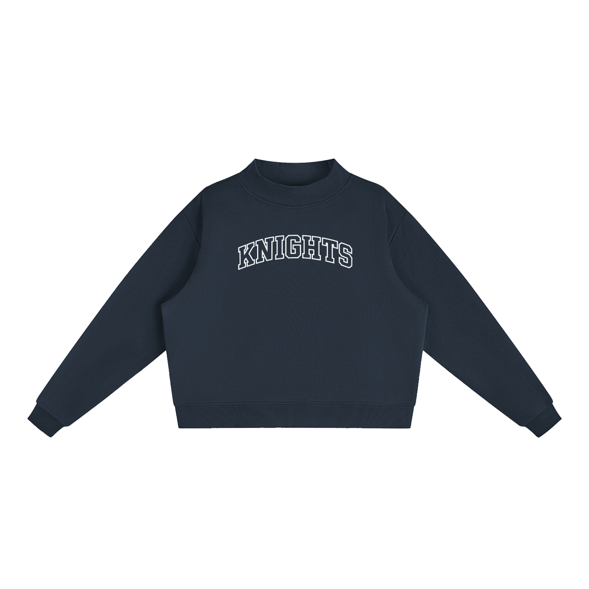 Essential Fleece Mock-Neck Crew Sweatshirt
