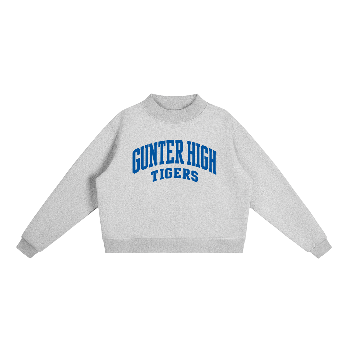 Basic 2 Gunter Essential Fleece Mock-Neck Crew Sweatshirt