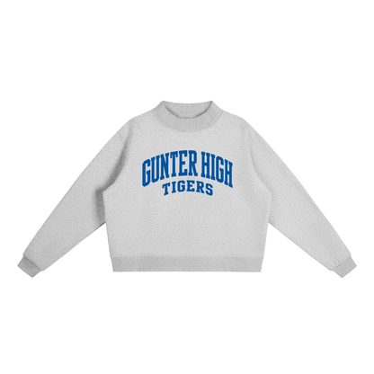 Basic 2 Gunter Essential Fleece Mock-Neck Crew Sweatshirt