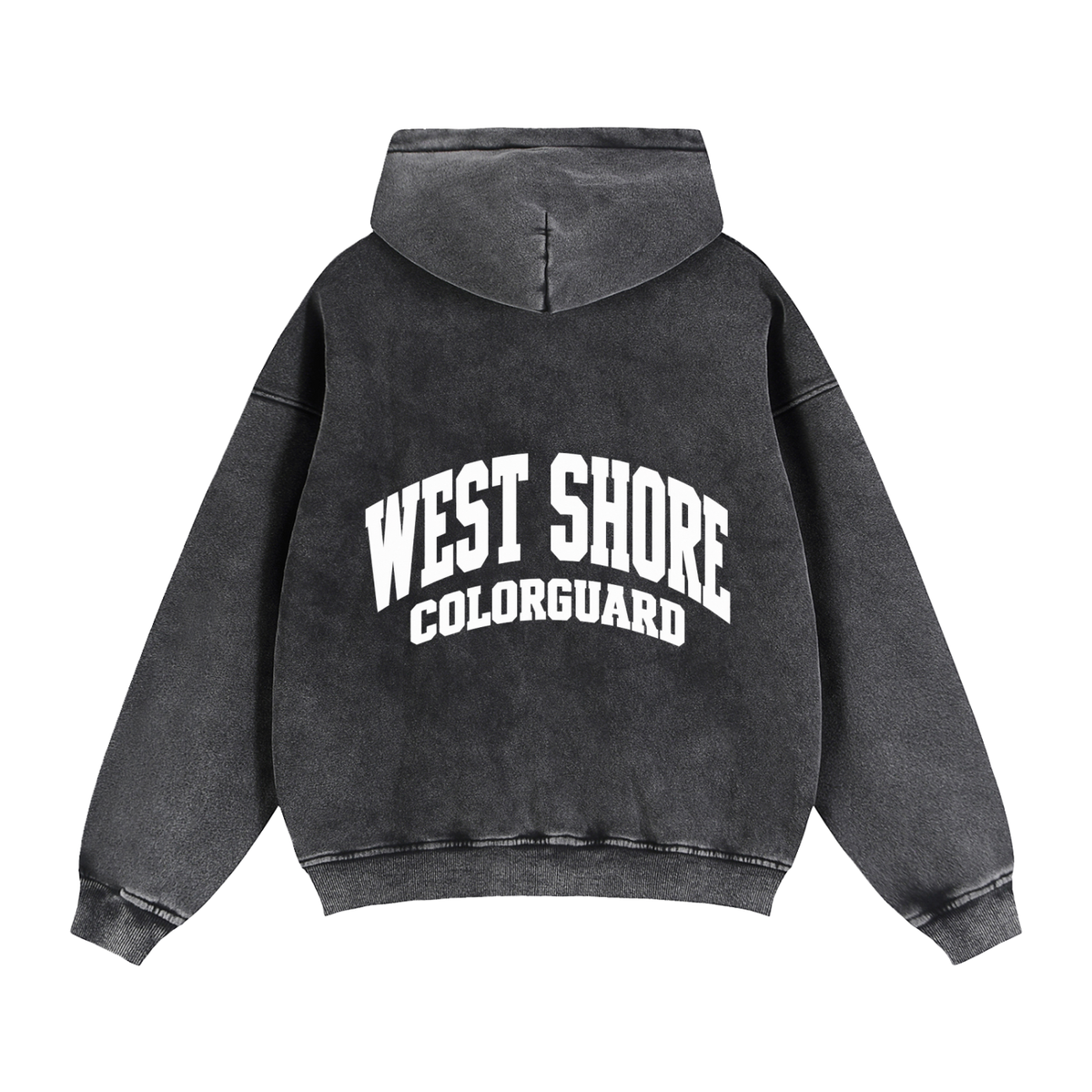 Basic 2 White West Shore Zip-Through Boxy Fleece Hoodie