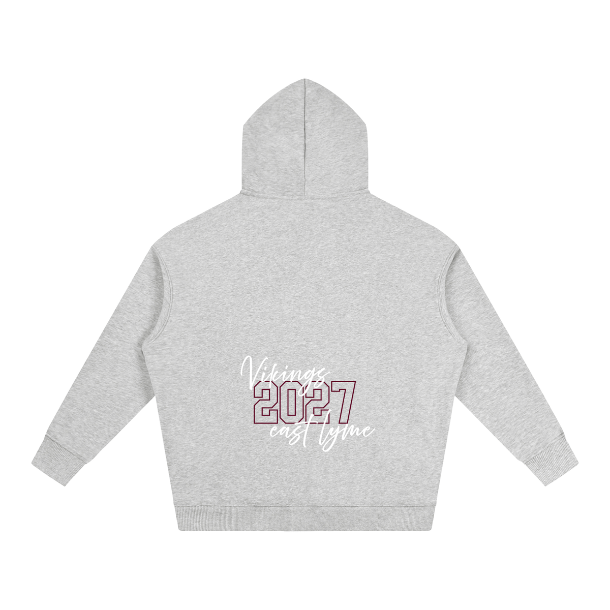 Cursive Front East Lyme Oversize Fleeced Hoodie