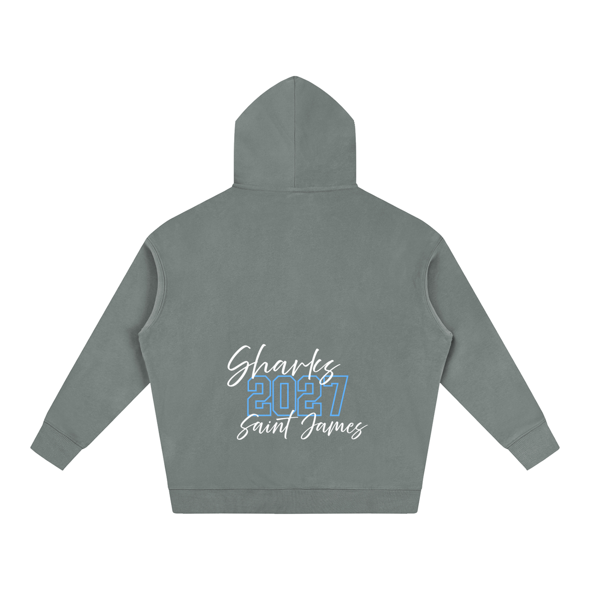 Cursive Front Saint James Oversize Fleeced Hoodie