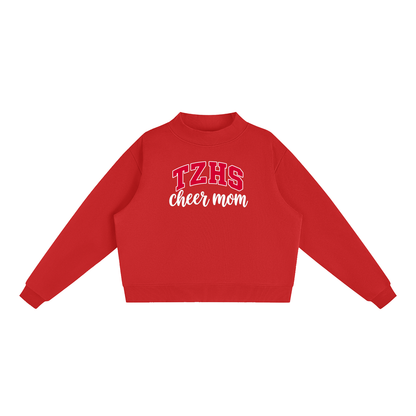 Cheer Mom Tappan Zee Essential Fleece Mock-Neck Crew Sweatshirt (printed)