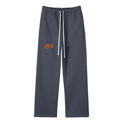 Unisex Solid Color Fleece Straight Leg Pants