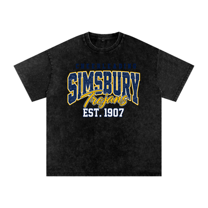 Vintage Simsbury Snow Washed Oversized Cotton T-Shirt