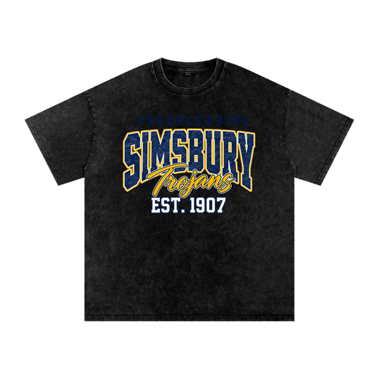 Vintage Simsbury Snow Washed Oversized Cotton T-Shirt