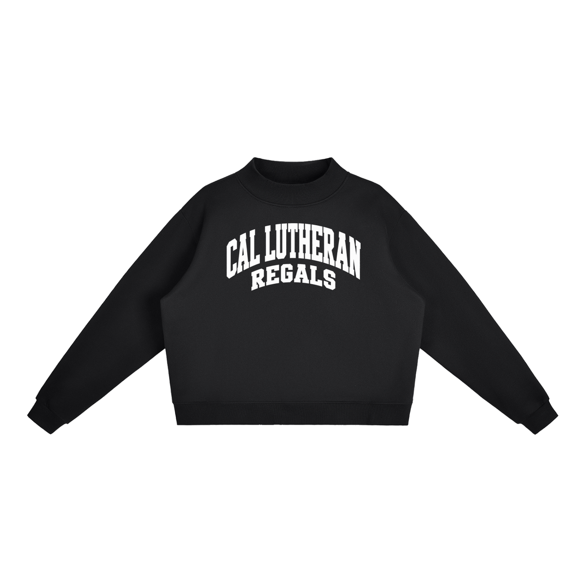 Essential Fleece Mock-Neck Crew Sweatshirt