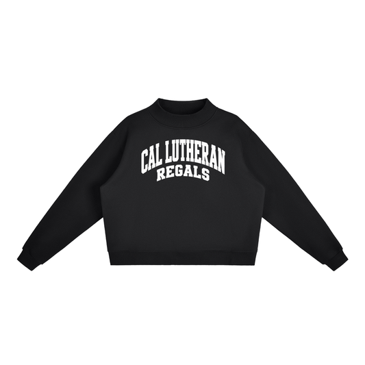 Essential Fleece Mock-Neck Crew Sweatshirt