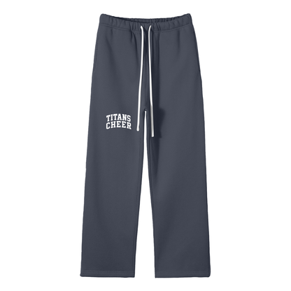 Unisex Solid Color Fleece Straight Leg Pants
