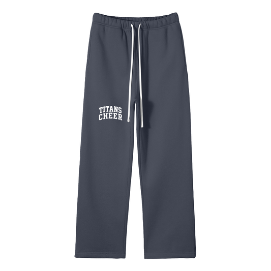 Unisex Solid Color Fleece Straight Leg Pants
