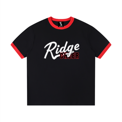 Contrast Edge Ribbed Crewneck T-Shirt