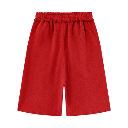 Unisex Raw Edge Fleece Shorts