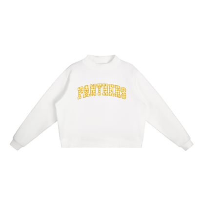 Gingham Fenway Essential Fleece Mock-Neck Crew Sweatshirt (printed)