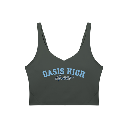 Cursive Oasis Women's V-Neck Yoga Sports Bra
