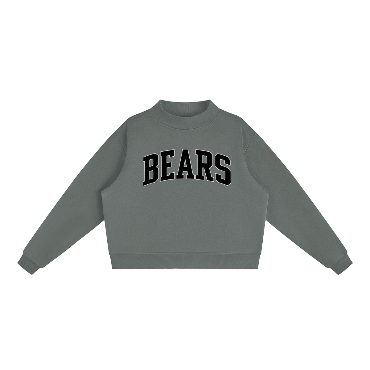 Essential Fleece Mock-Neck Crew Sweatshirt