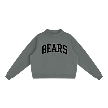 Essential Fleece Mock-Neck Crew Sweatshirt