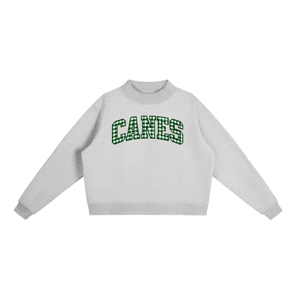 Gingham Westhampton Essential Fleece Mock-Neck Crew Sweatshirt