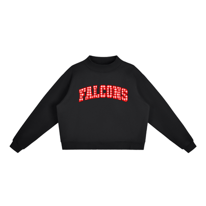 Gingham Fitch Essential Fleece Mock-Neck Crew Sweatshirt (printed)