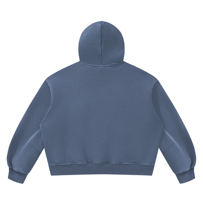 Unisex Vintage Wash Boxy Fleece Hoodie