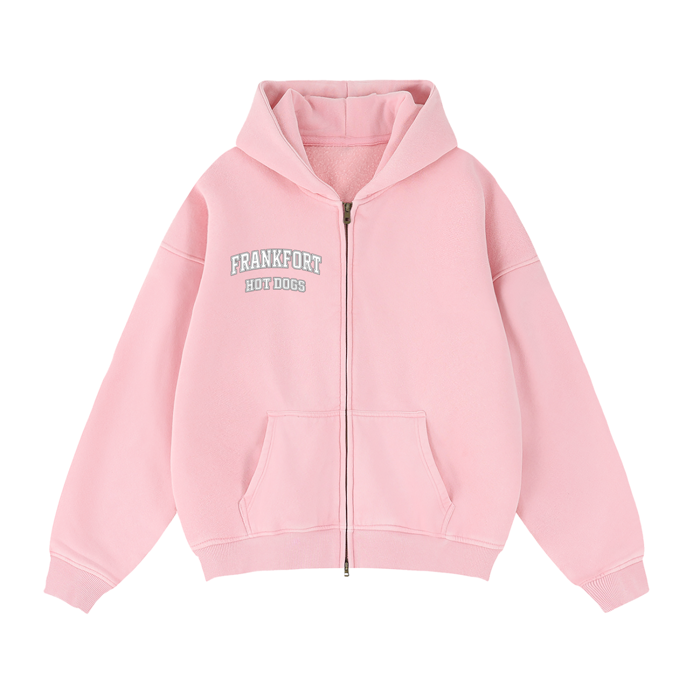 Zip-Through Boxy Fleece Hoodie