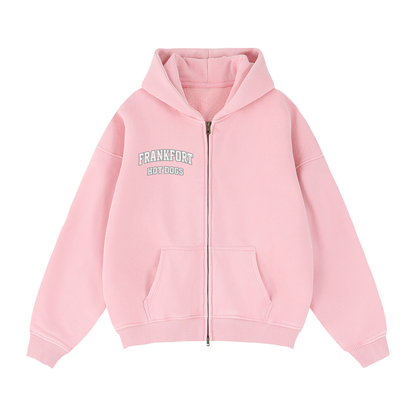 Zip-Through Boxy Fleece Hoodie