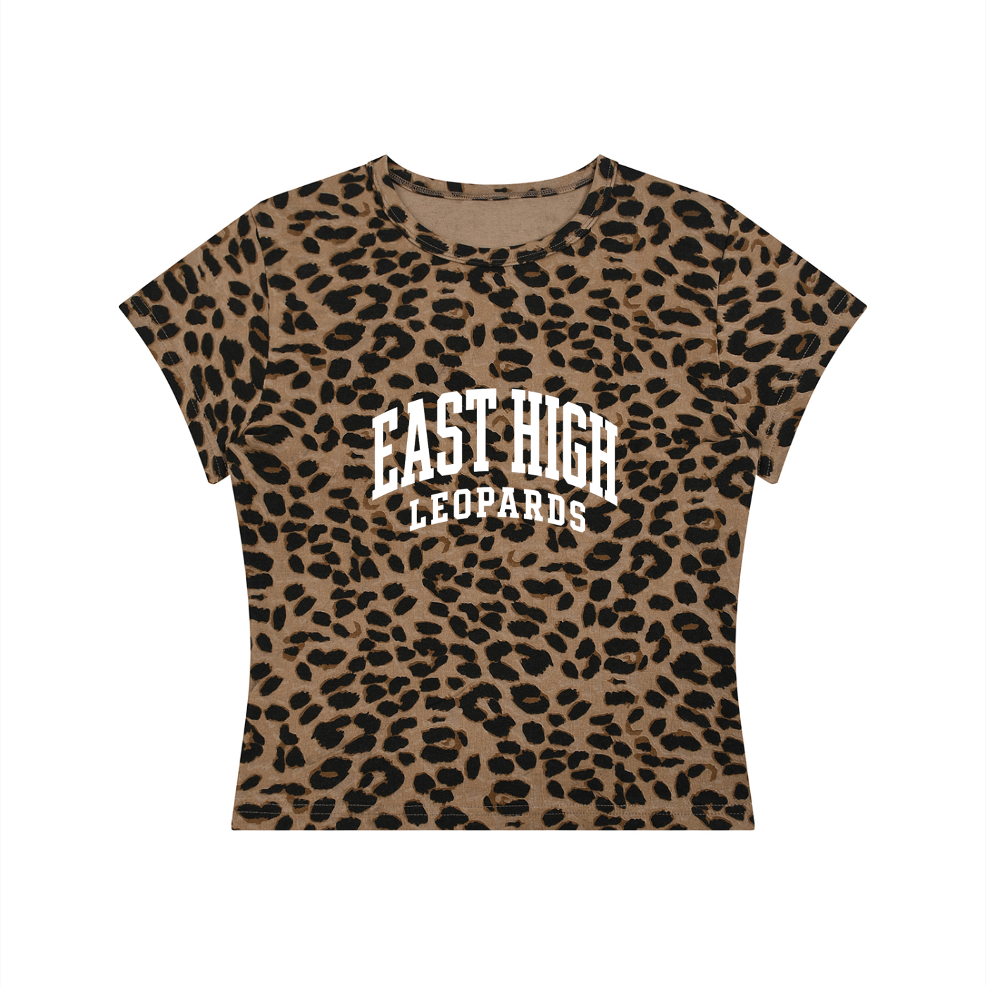 Women’s Leopard Print Crop T-Shirt