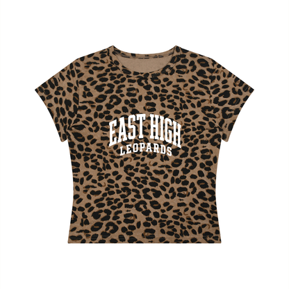 Women’s Leopard Print Crop T-Shirt