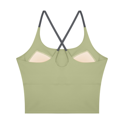 Strive Colorblock Crop Tank