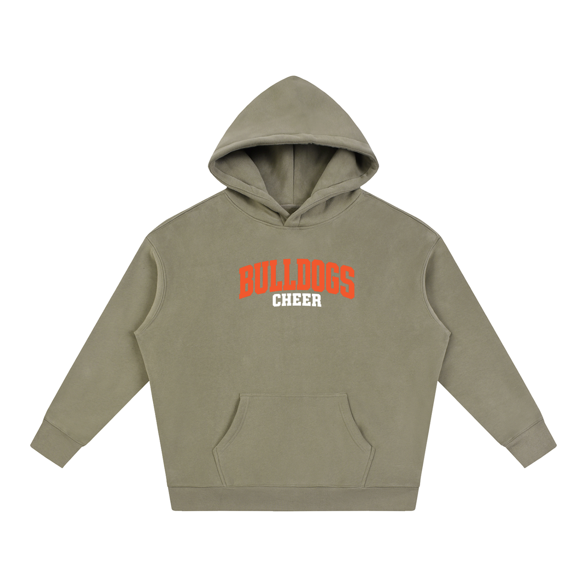 Basic 1 Green Bulldogs Oversize Fleeced Hoodie