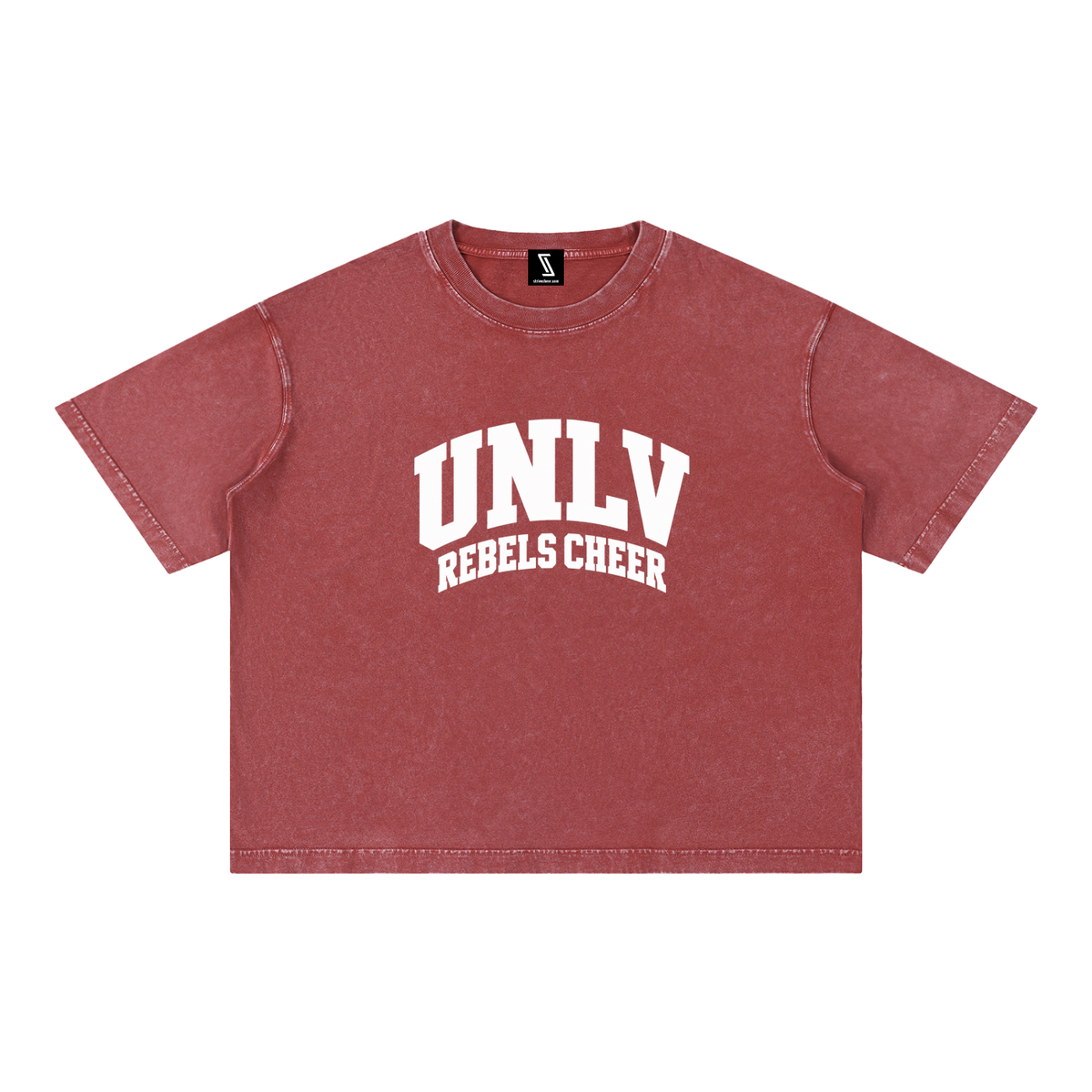 Basic 2 White UNLV Mineral Wash Boxy Cotton T-Shirt